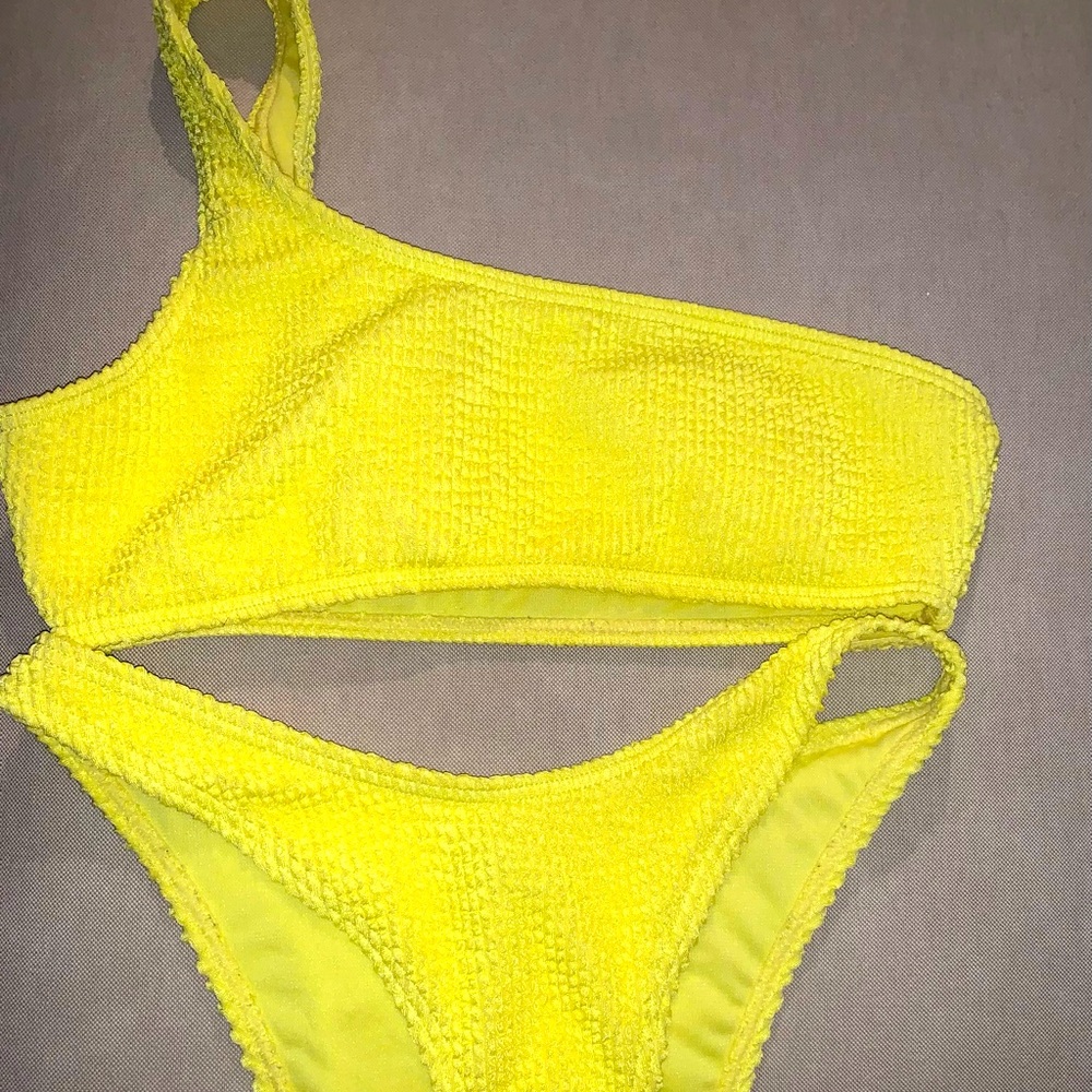 Yellow One Shoulder Bikini